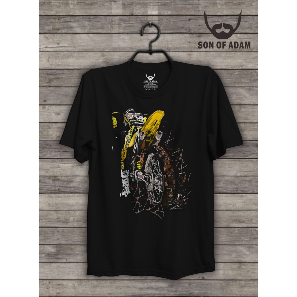 KAOS PRIA DESAIN MOTOCROSS SABLON PRINTING