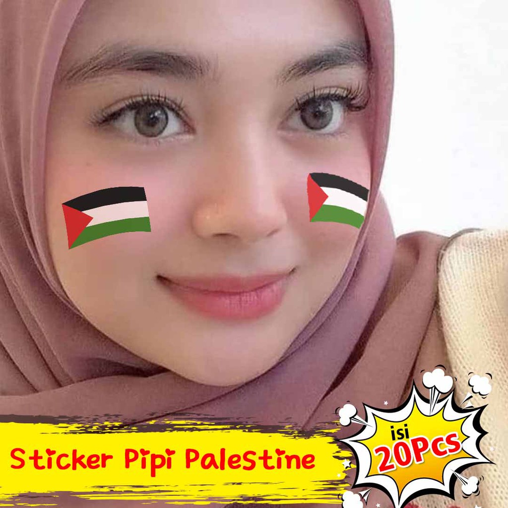 

Sticker Pipi PALESTINE / Tempelan Pipi Bendera PALESTINE/ PALESTINE FLAG