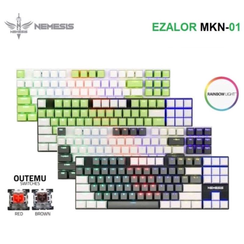 0keyboard Gaming nyk mechanical mkn- 01 Ezalor nemesis original