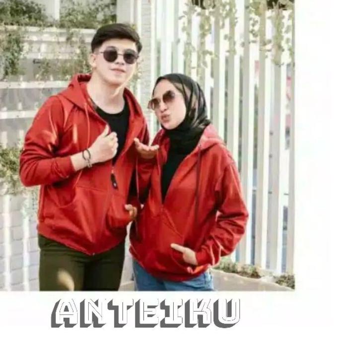 Tren terbaru JAKET HOODIE ZIPPER COUPLE POLOS / SWEATER HOODIE COUPLE NATURAL /JAKET COUPLE PASANGAN