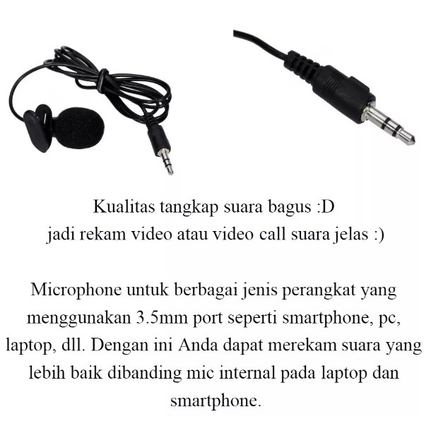 Microphone Clip Smartphone Laptop Tablet PC Youtube Vlog Smule VC 3.5m