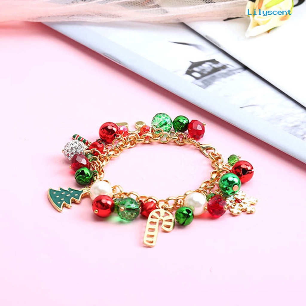 Gelang Kristal Imitasi Bentuk Pohon Natal Snowflake Bahan Alloy Untuk Pesta