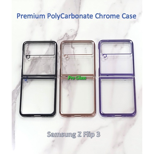 Samsung Z Flip 3 / Fold 3 Premium Clear Chrome Case HardCase Slim