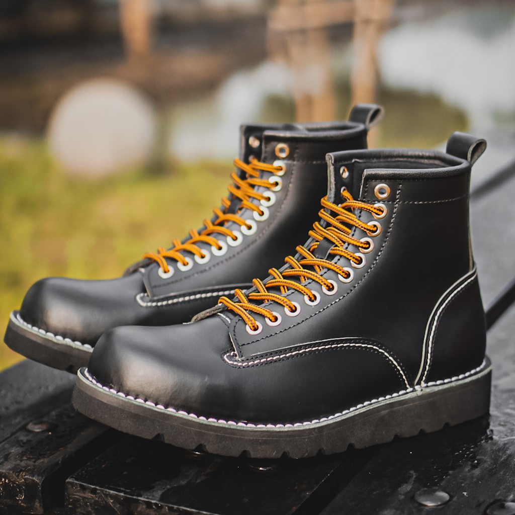 HIPPO BLACK  |FORIND x BARNUM| Sepatu Boots Kulit Asli Boot Kulit Pria Cowok New Ori Lokal Footwear