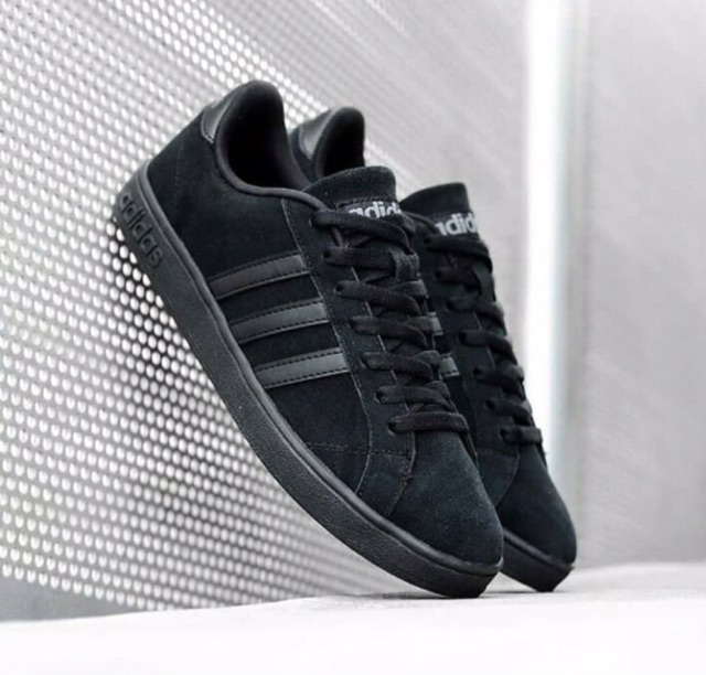 adidas neo baseline suede full black