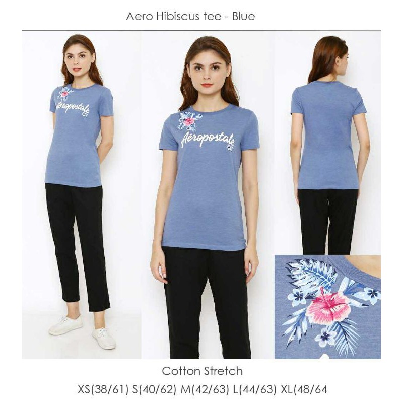 Aero Hibiskus Tee Blue