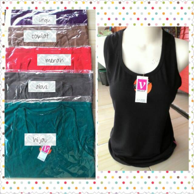 Tank top velly uk xxl kaos dalam cewek