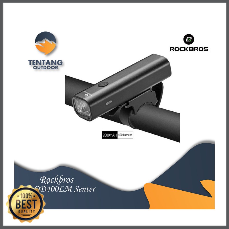 Lampu Senter ROCKBROS YQ-QD400LM USB Rechargeable Flashlight