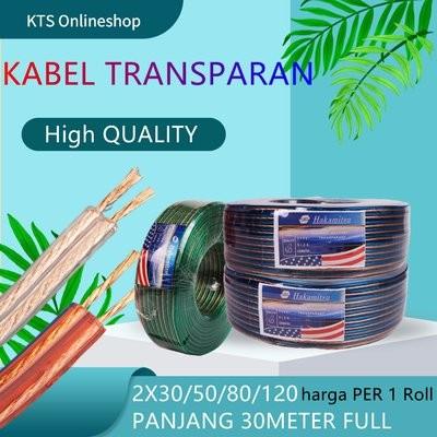 Listrik Kabel Listrik Transparan Kabel Serabut Per Rol 2 X 30 2X30X30Meter