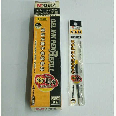 

Isi Ulang Ballpen Gel 0,5mm M&G G-6 Hitam
