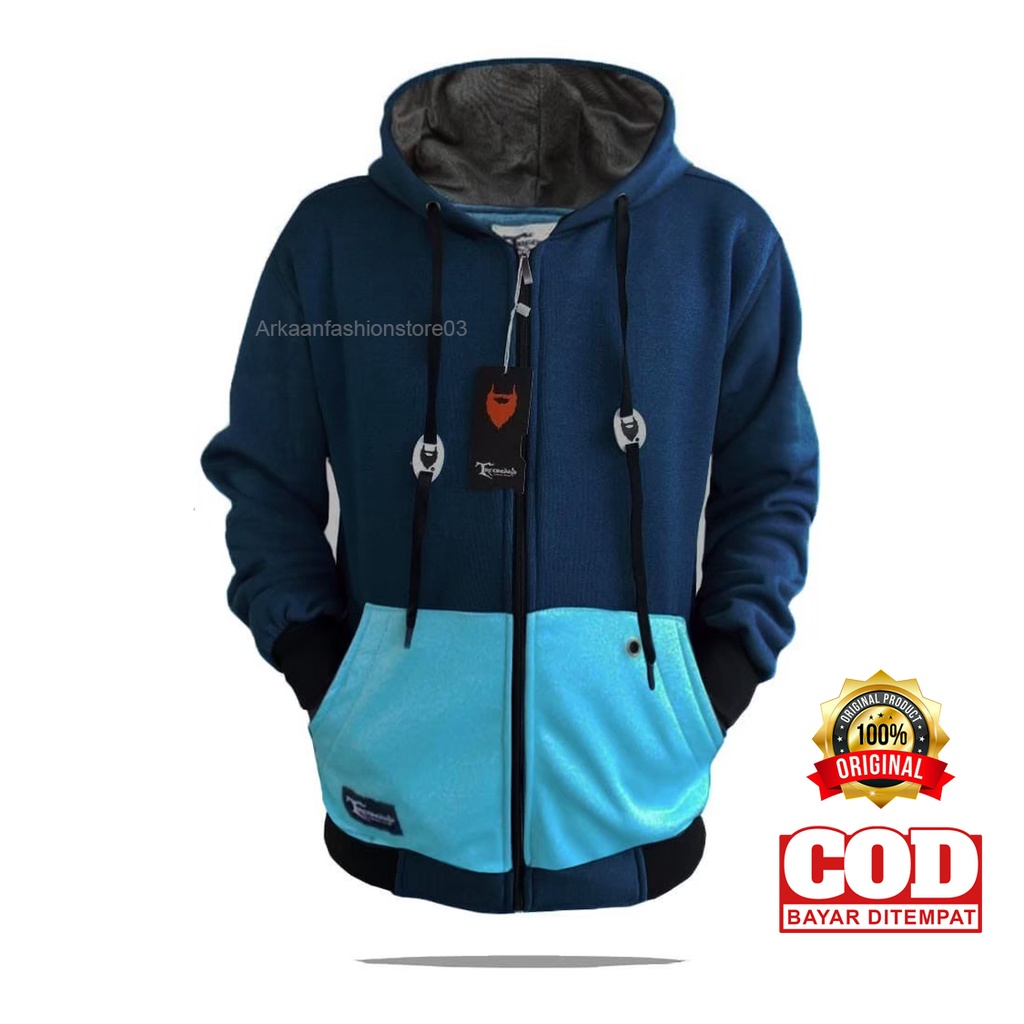 Jaket Sweater Hoodie Zipper Motif Polos Premium Pria dan Wanita Bordir  Original Treebeard Terbaru