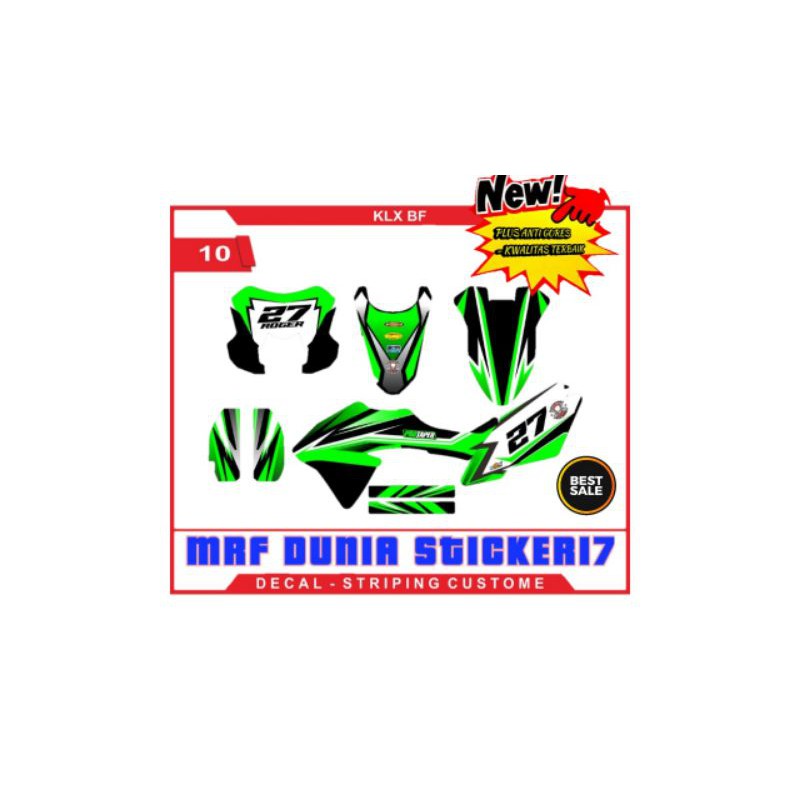Stiker decal klx bf decal motor klx bf sticker motor decal klx bf motif 10