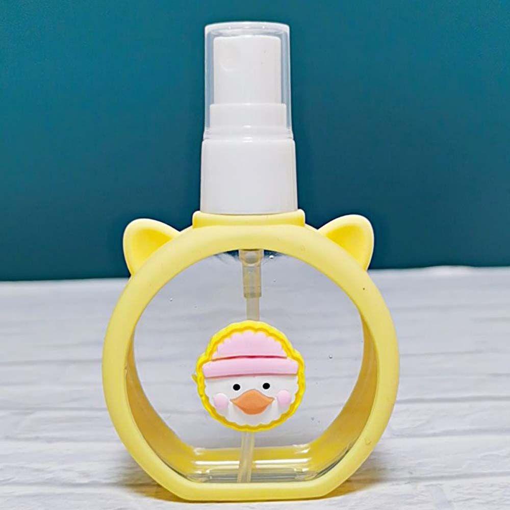 Rebuy Botol Spray 55ml Bebek Kabut Halus Silicone Cover Wadah Kosmetik Kartun Botol Kosong