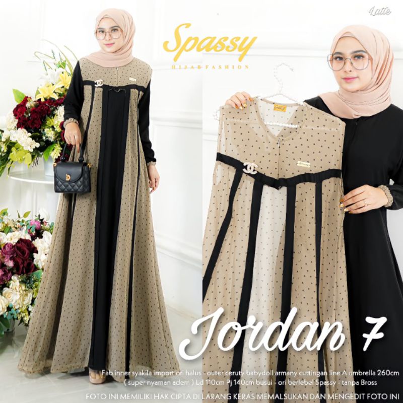 jordan 7 dress warna latte