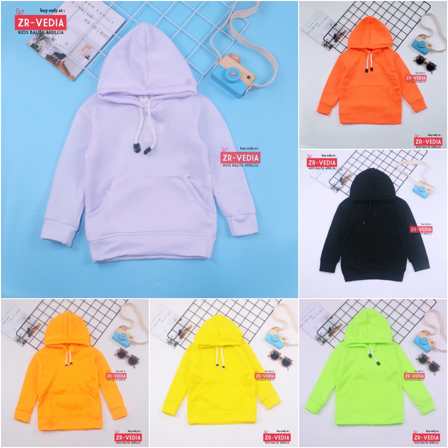 Hoodie Anak Polos uk 6-7 Tahun / Universal IMPORT Baju Hangat Anak Laki Perempuan Sweater Panjang