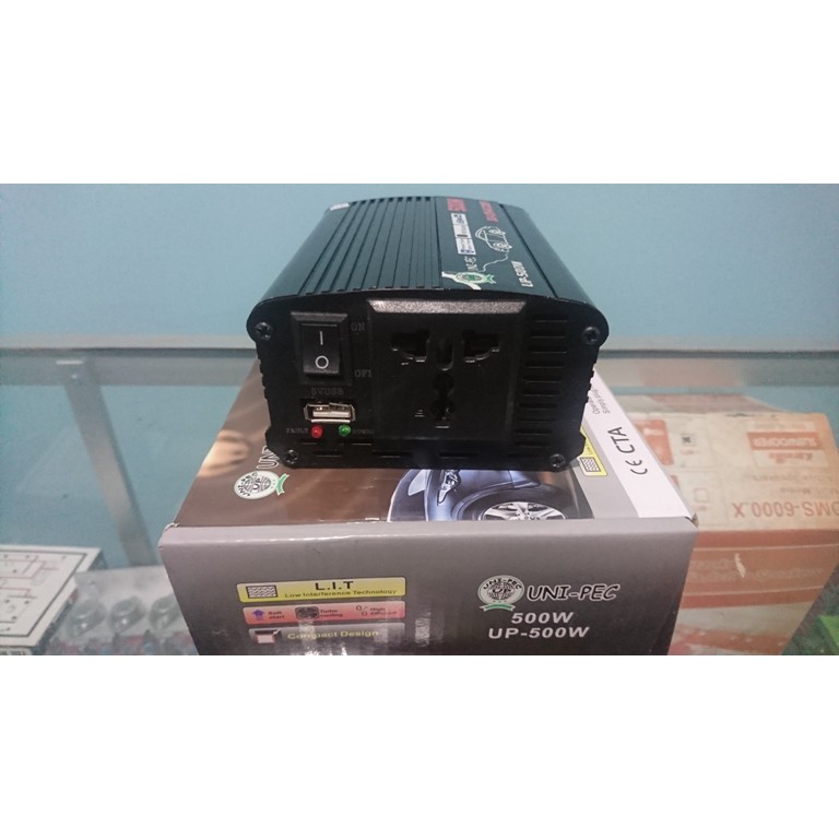 Inverter Perubah Arus Dc(aki)to Ac(rumah) 500 W UNI PEC MURAH