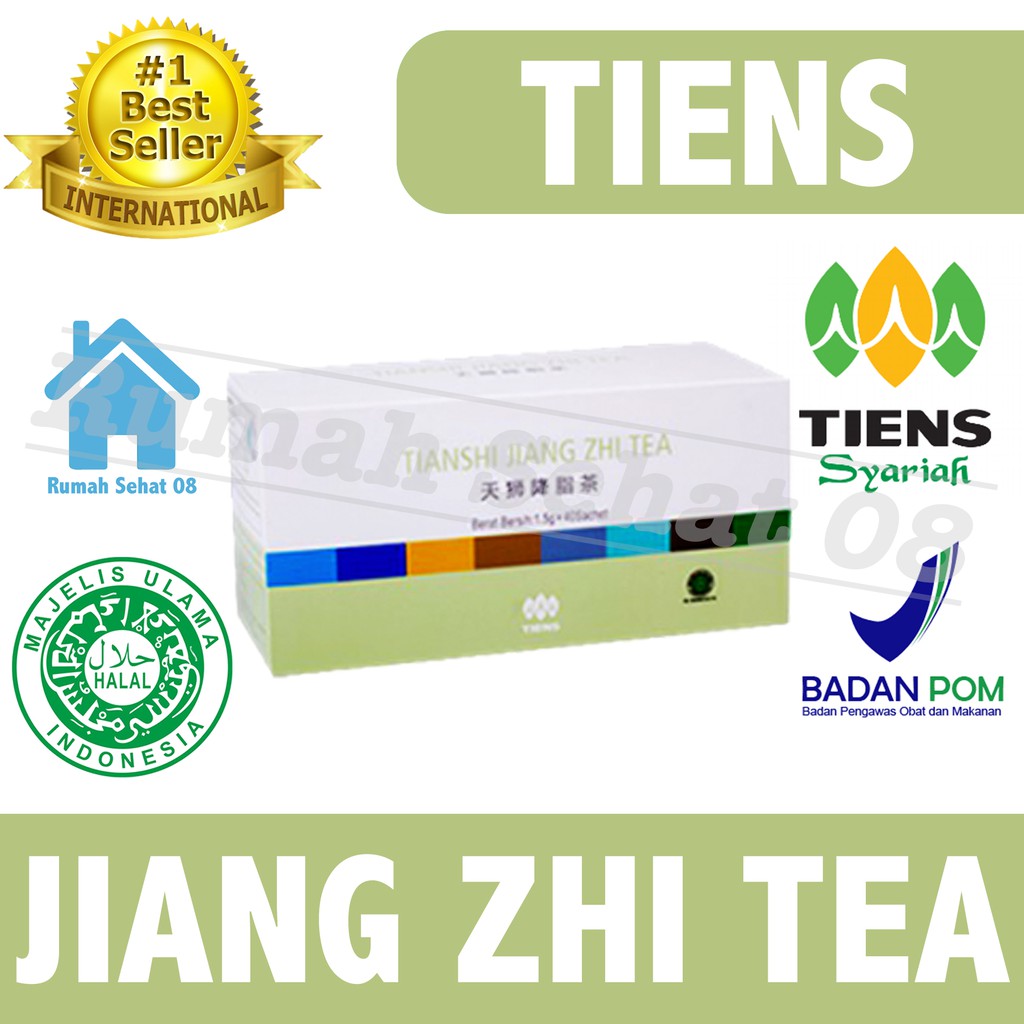 Green Tea - Jiang Zhi Tea TIENS 40 Sachet | Herbal Diet Asam Urat