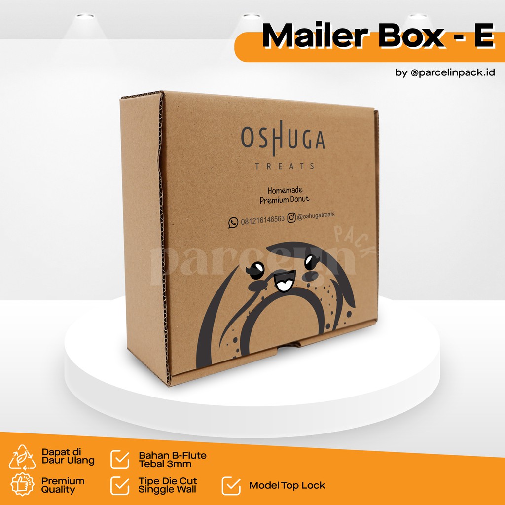 

[POLOS 22x22x7,5cm] KARDUS BOX PACKAGING ONLINE SHOP / MAILER BOX MB-E / KARDUS COKELAT