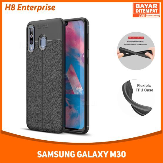 Case Leather Auto Focus Original Samsung Galaxy M30 Autofocus Original Softcase