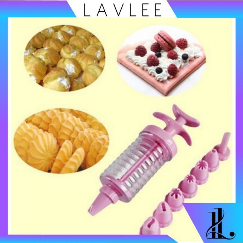 Alat Penghias Kue 8 Motif / Cake Pen Cake Decoration / Semprotan Cream / Spuit Kue Kering