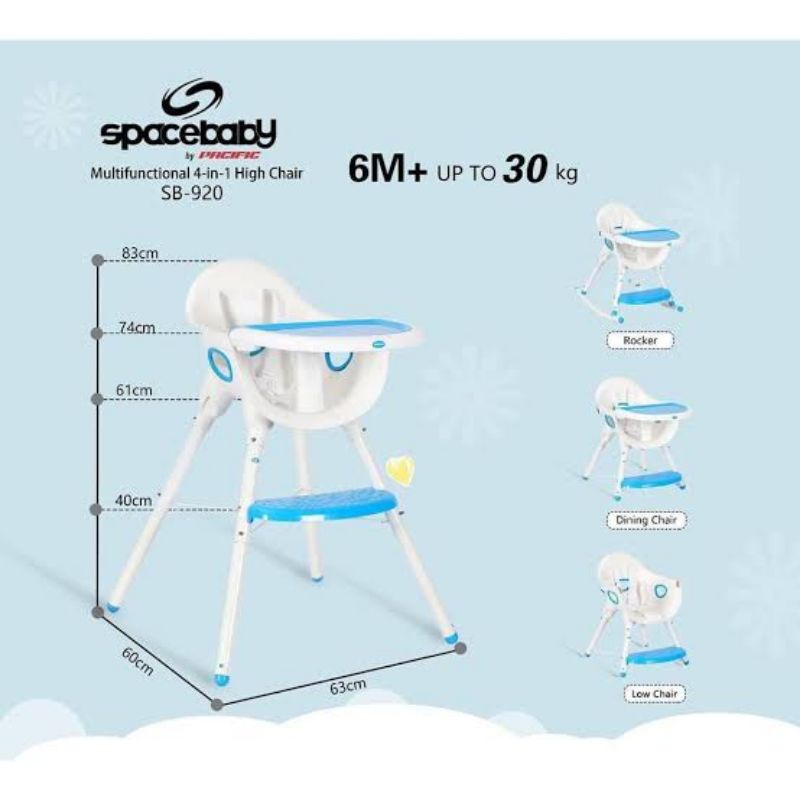 Space Baby SB 920 Baby Chair Baby Booster 4IN1