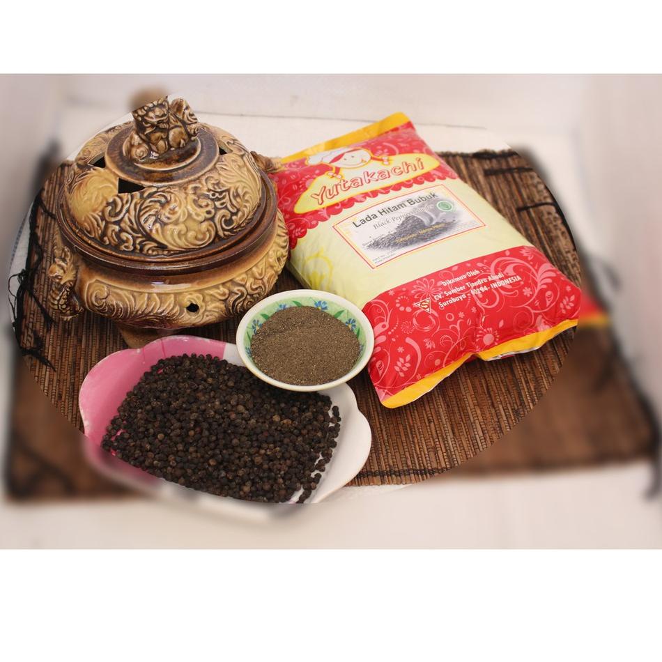 

⇭ MURNI Lada Hitam Bubuk 1Kg Yutakachi / Premium Blackpepper Powder / Black pepper / Bumbu Tabur / Bubuk Tabur / Merica Hitam Bubuk 1 kg Pusat Bumbu ↝