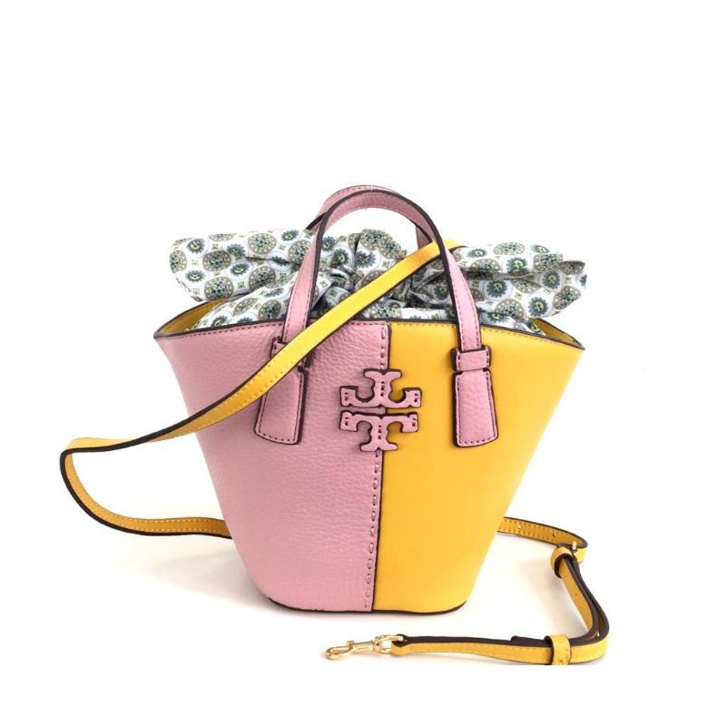 TORY BURCH Mcgraw Color-Block Mini Shopper Tote