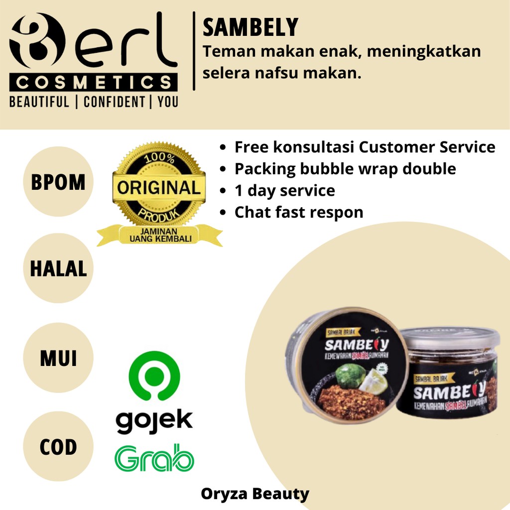 Sambely Sambel Sambal Bajak Teman Makan Halal Aman Makanan Asli Sehat Berl B Be Erl Berlanja