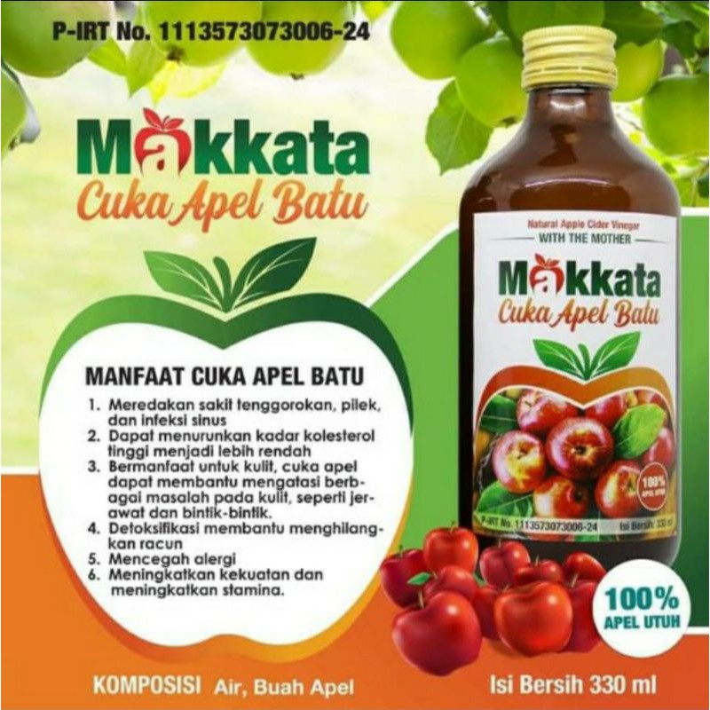 

MAKKATA CUKA APEL 330ml Cuka Apel Batu Malang Murni Menurunkan Kadar Gula Darah ORIGINAL - Makassar Herbal Store