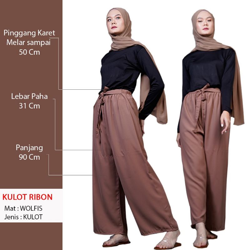 KULOT PANTS WOLFIS CELANA PANJANG WOLFIS