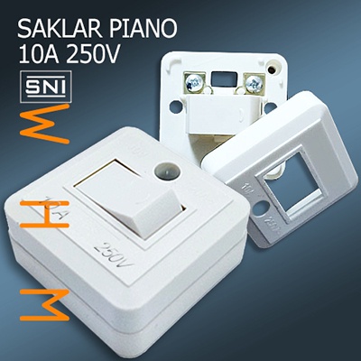 SAKLAR PIANO ENGKEL Saklar Tempel OB Engkel Single Piano ELTRA / Sakelar Lampu / Switch / Mini Sakla