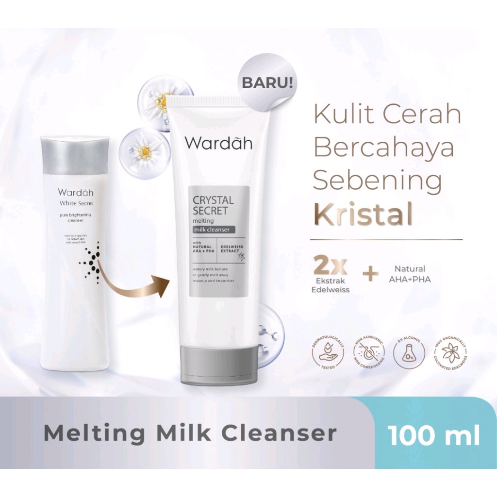 ❤️GROSIR❤️ Wardah Crystal White Melting Milk Cleanser