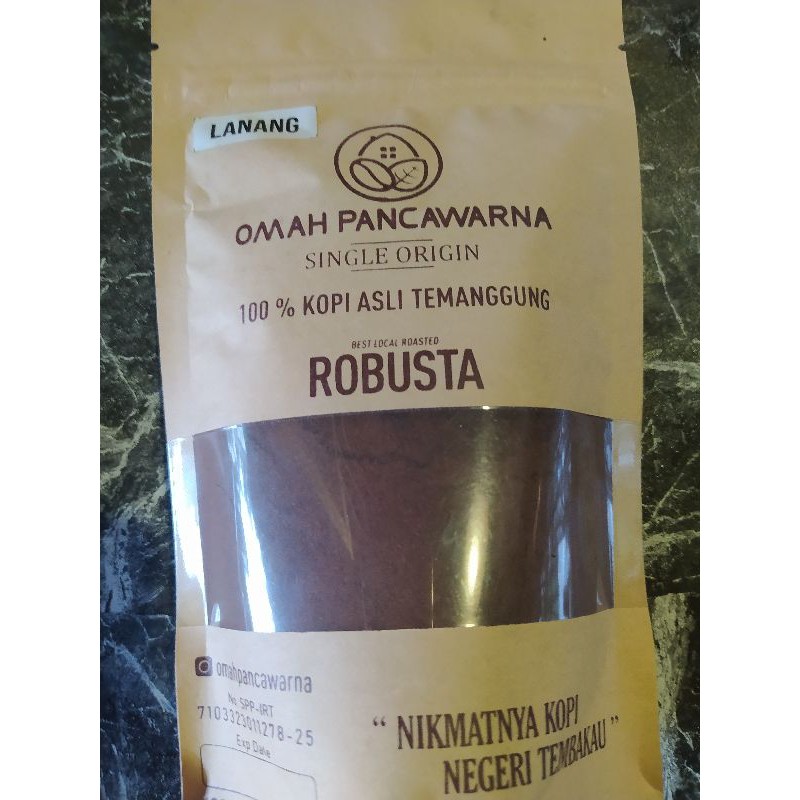 

Kopi Bubuk/Ground Coffee atau Biji Kopi/ Coffee Bean Robusta Lanang Omah Pancawarna Temanggung