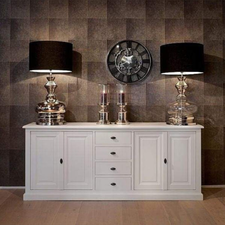 Bufet Clasic Putih Duco Mewah Furniture Jepara