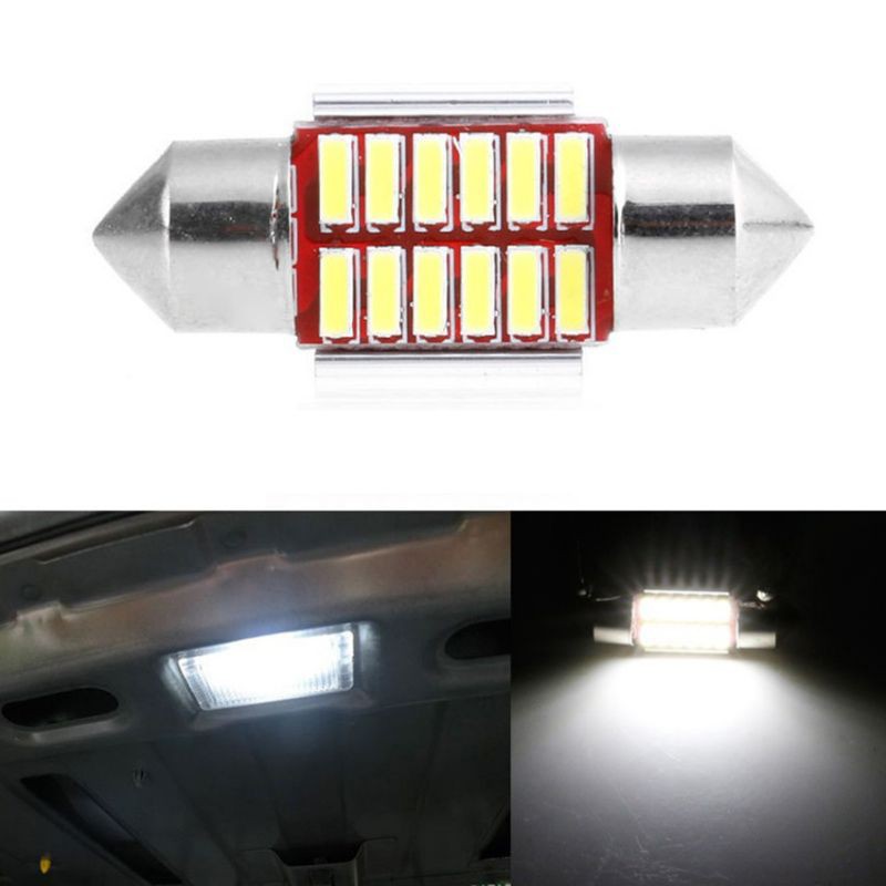 Lampu Led Plafon Mobil 31 Mm Canbus 12 Smd Mata Kabin Cabin Interior Mobil Festoon Feston Heatsink