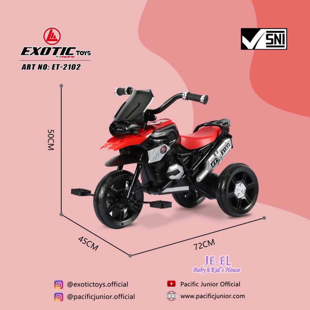 Exotic Tricycle Gowes Model Motor ET 2102/Sepeda Anak Roda Tiga ET 2102