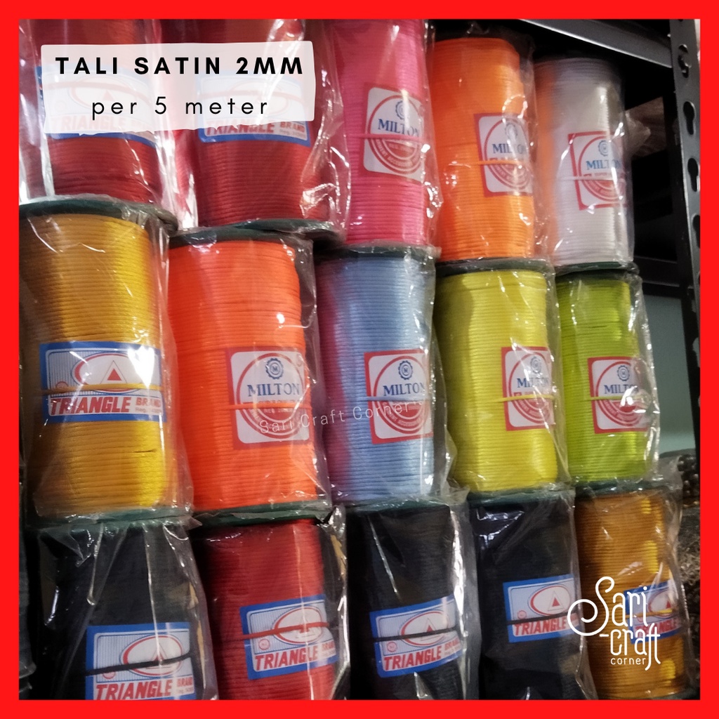 

Tali Satin Cina 2mm (5 meter) Bahan Gelang Aksesoris