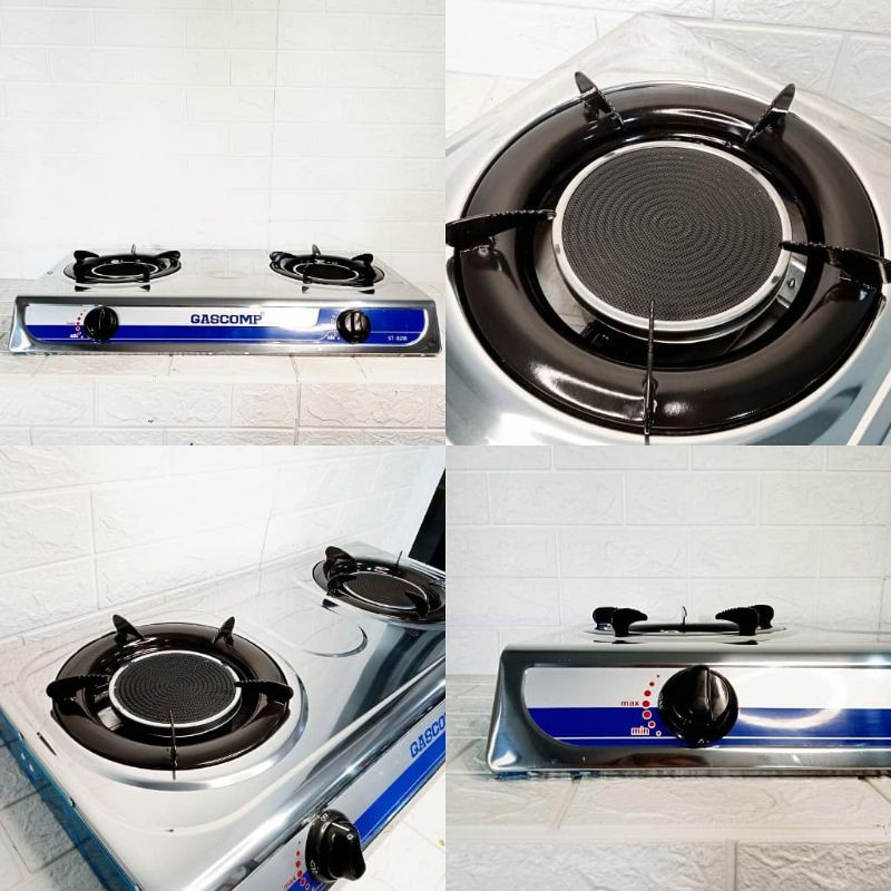 Kompor Infrared Gas / Kompor Bara Gas Gascomp 2 Tungku Type ST- 021R