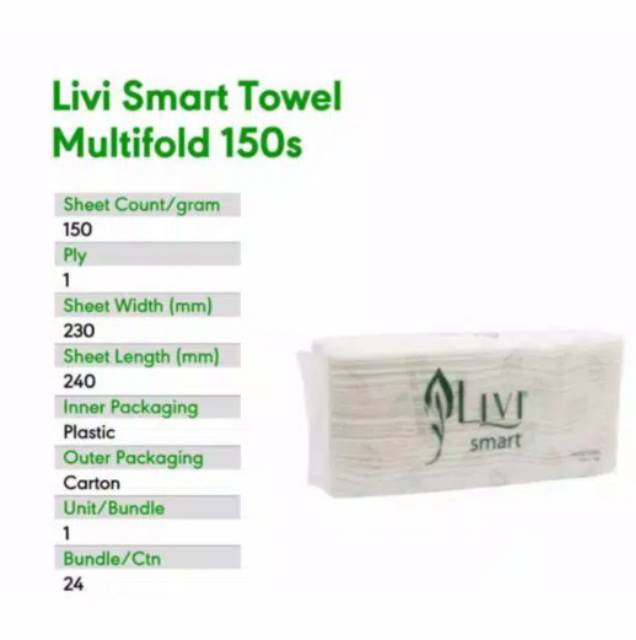 TISU LIVI SMART MULTIFOLD/TISU PENYERAP MINYAK