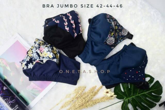 BRA JUMBO SIZE 42 CUP C D TANPA KAWAT BUSA