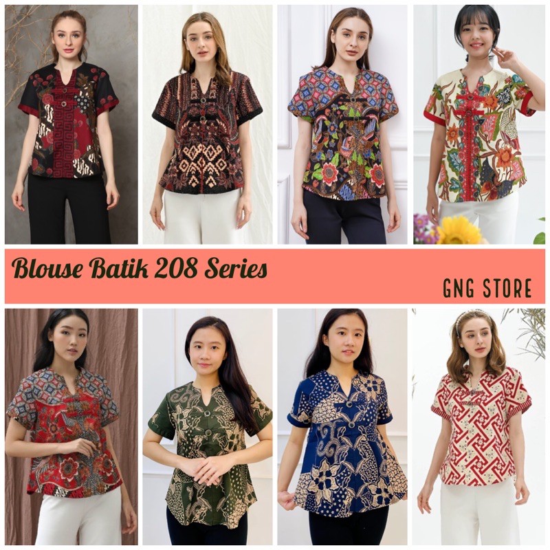 Atasan batik 208 Series / Batik wanita Standart - super Jumbo (S-XXL)/ Baju Lebaran