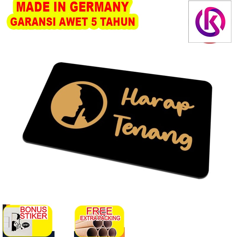 

Terlaris SIGN AKRILIK - HARAP TENANG - 20x12cm - Signage Ruang Tunggu