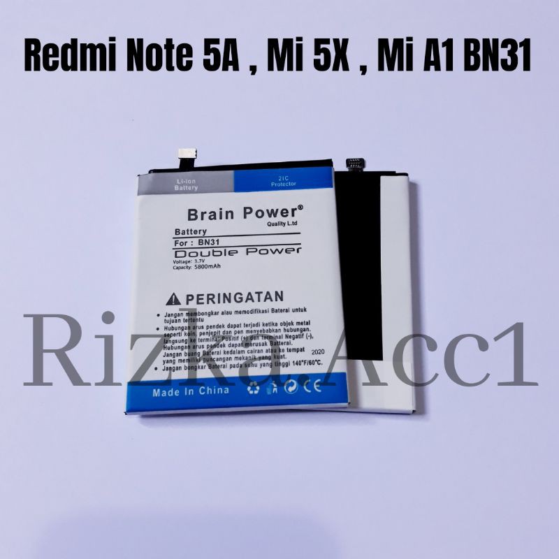 Baterai Batre Xiaomi BN31 / Redmi S2 / Mi A1 BN-31 Double iC Power Battery Hp