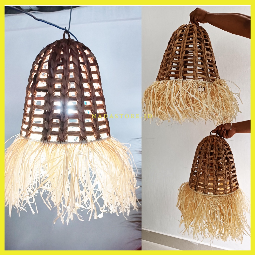 LAMPSIDE / LAMPU GANTUNG HIAS / LAMPION CAP SEAGRASS / CUP LAMPU GANTUNG / KAP LAMPU SHADE ANYAMAN