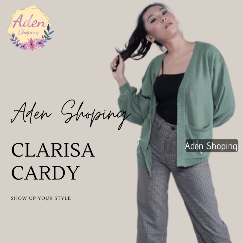 Cardigan Rajut Clarisa Kardigan Momo Lengan Balon