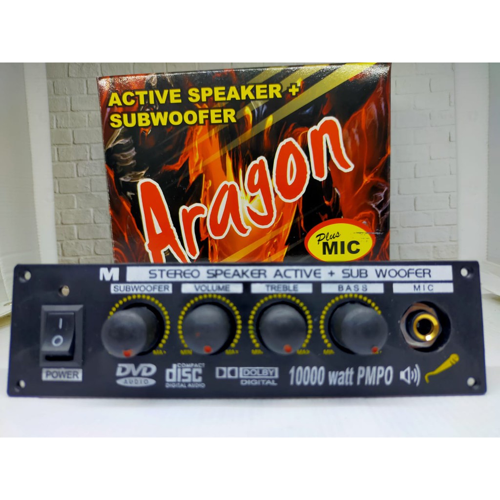 Kit Power Mic Speaker Aktif Stereo Amplifier Subwoofer 150W 150 Watt Subwofer