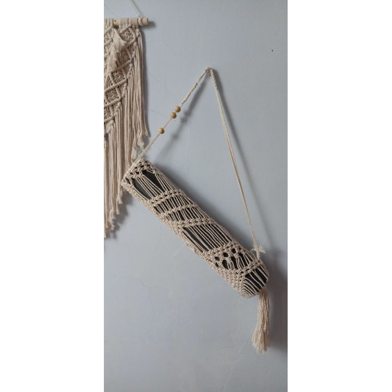 READY STOK) macrame  tas yoga mat/ tas matras olahraga/tas anyaman