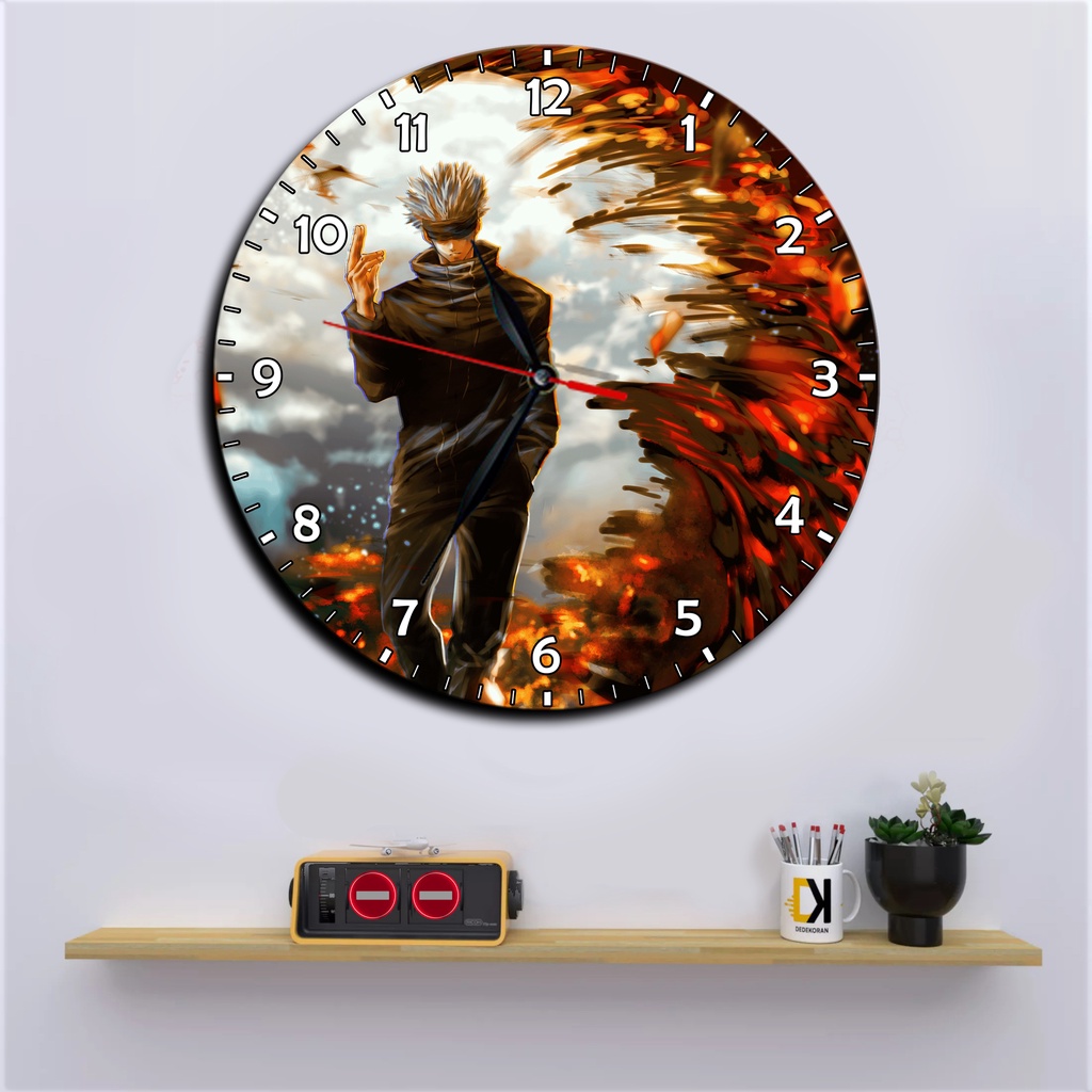 Jual Jam Dinding Kayu Bulat Anime Jujutsu Kaisen RajaAnime | Shopee