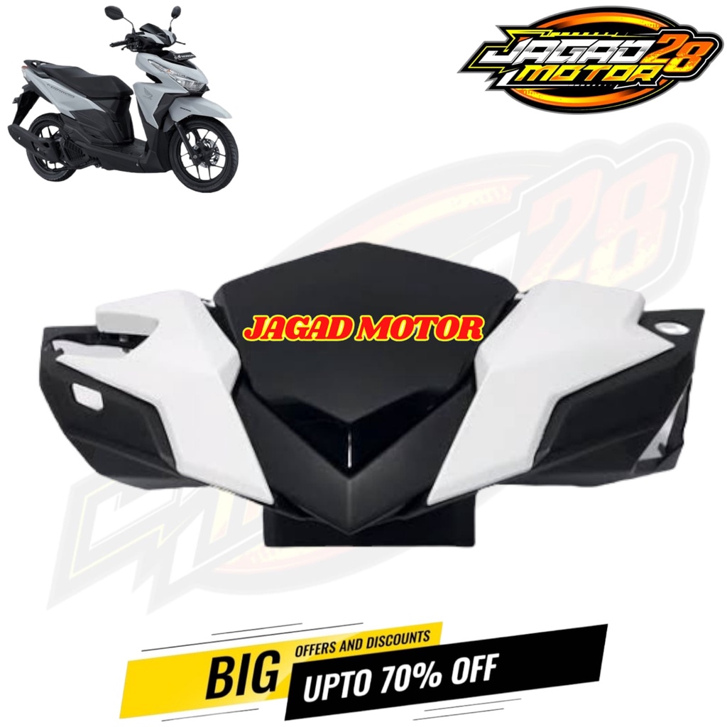 Batok Depan Set Visor Vario 125 Vario 150 LED K59 2015 2016 2017 Putih / Batok Kepala Depan Vario 125 Vario 150 FI ESP LED 2015 2016 2017 Putih