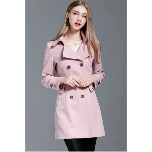 longcoat wanita model' terbaru variasi pink Salem khaki